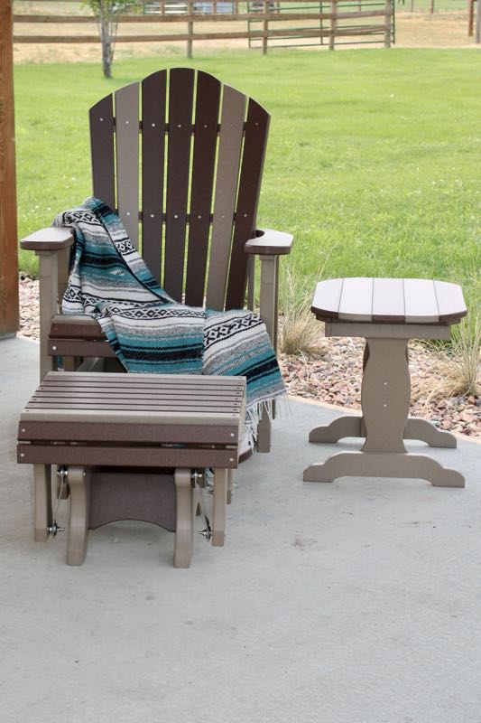 High quality weather resistant poly lumber outdoor furniture.