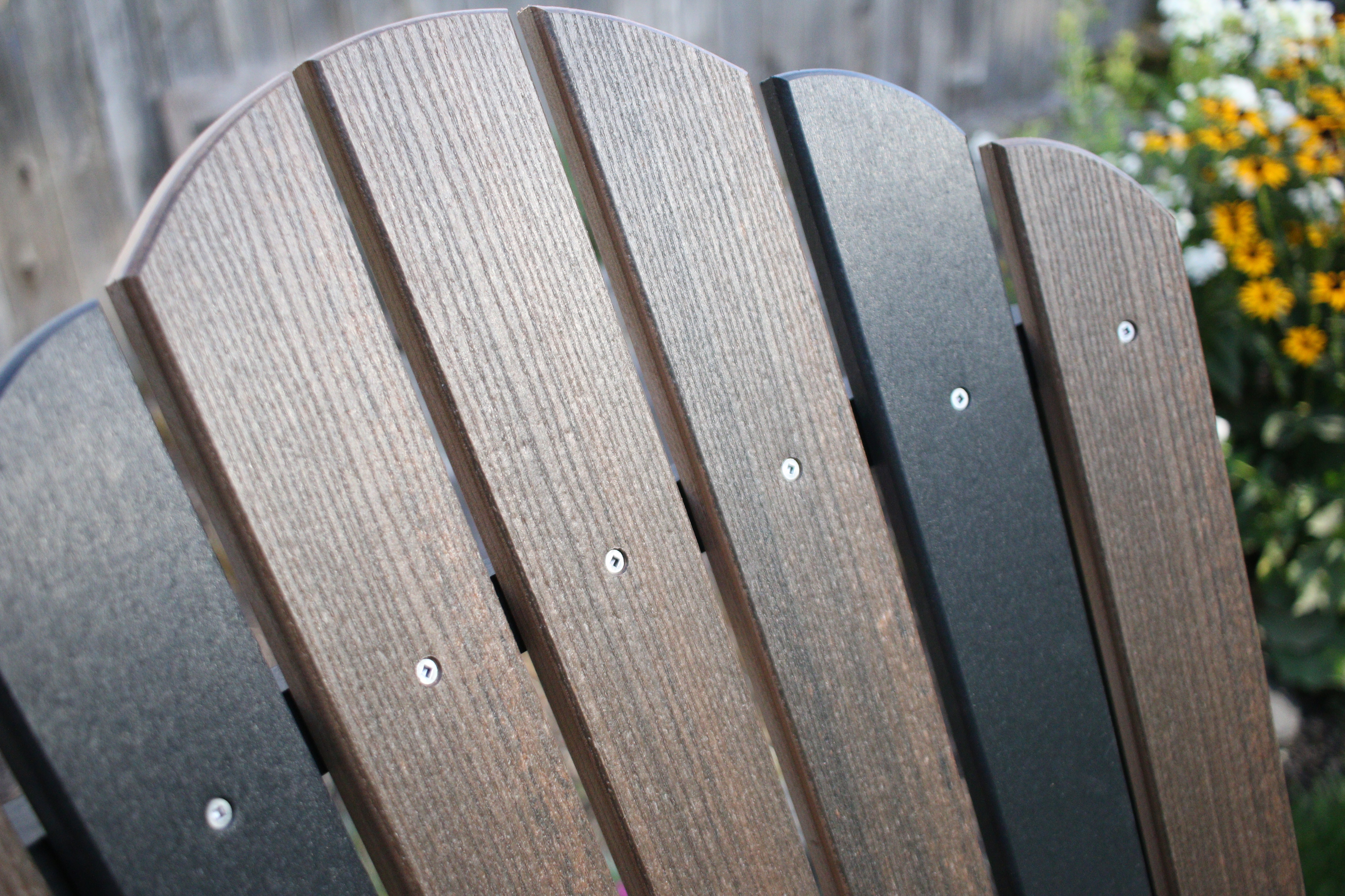 High quality weather resistant poly lumber outdoor furniture.
