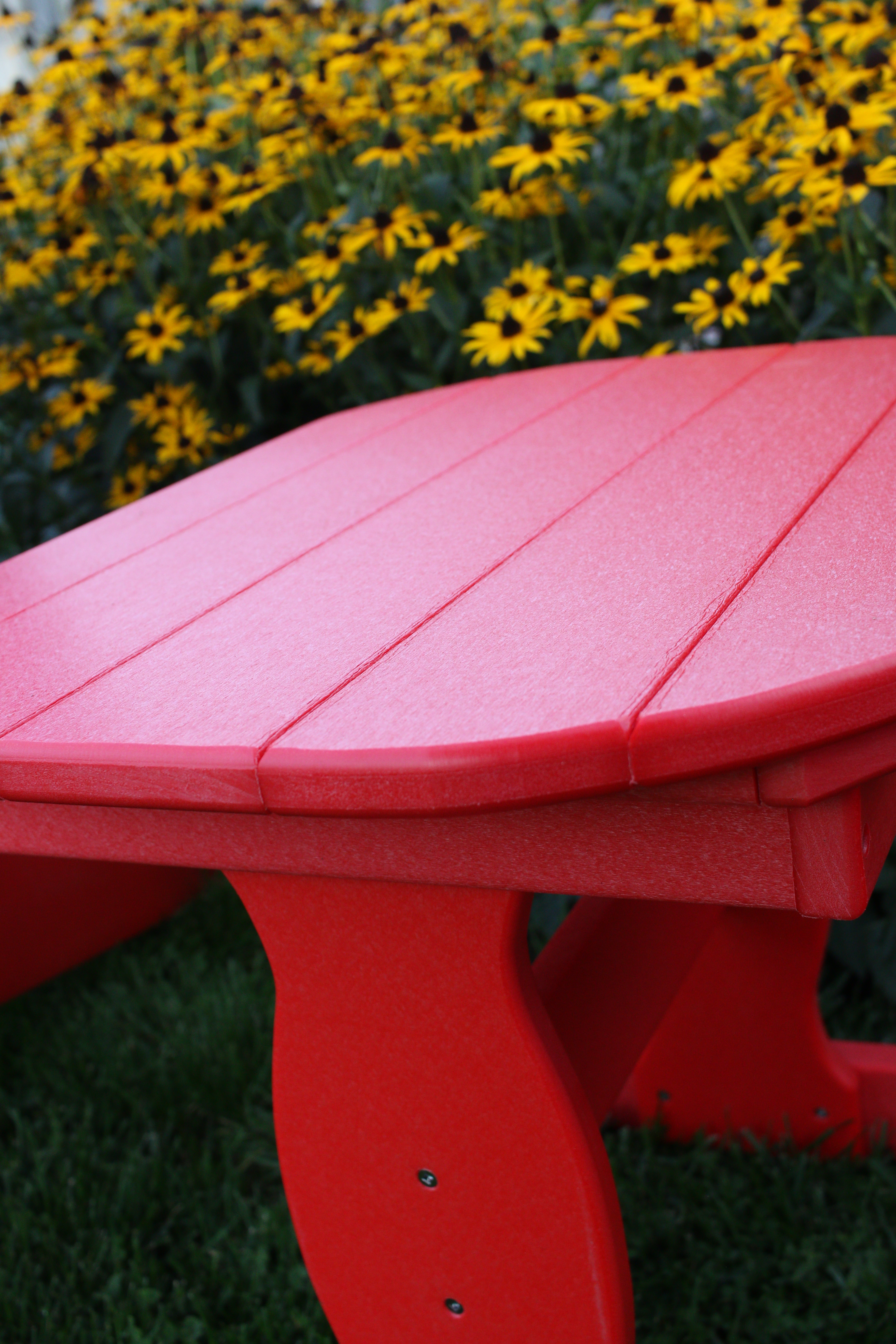 High quality weather resistant poly lumber outdoor furniture.