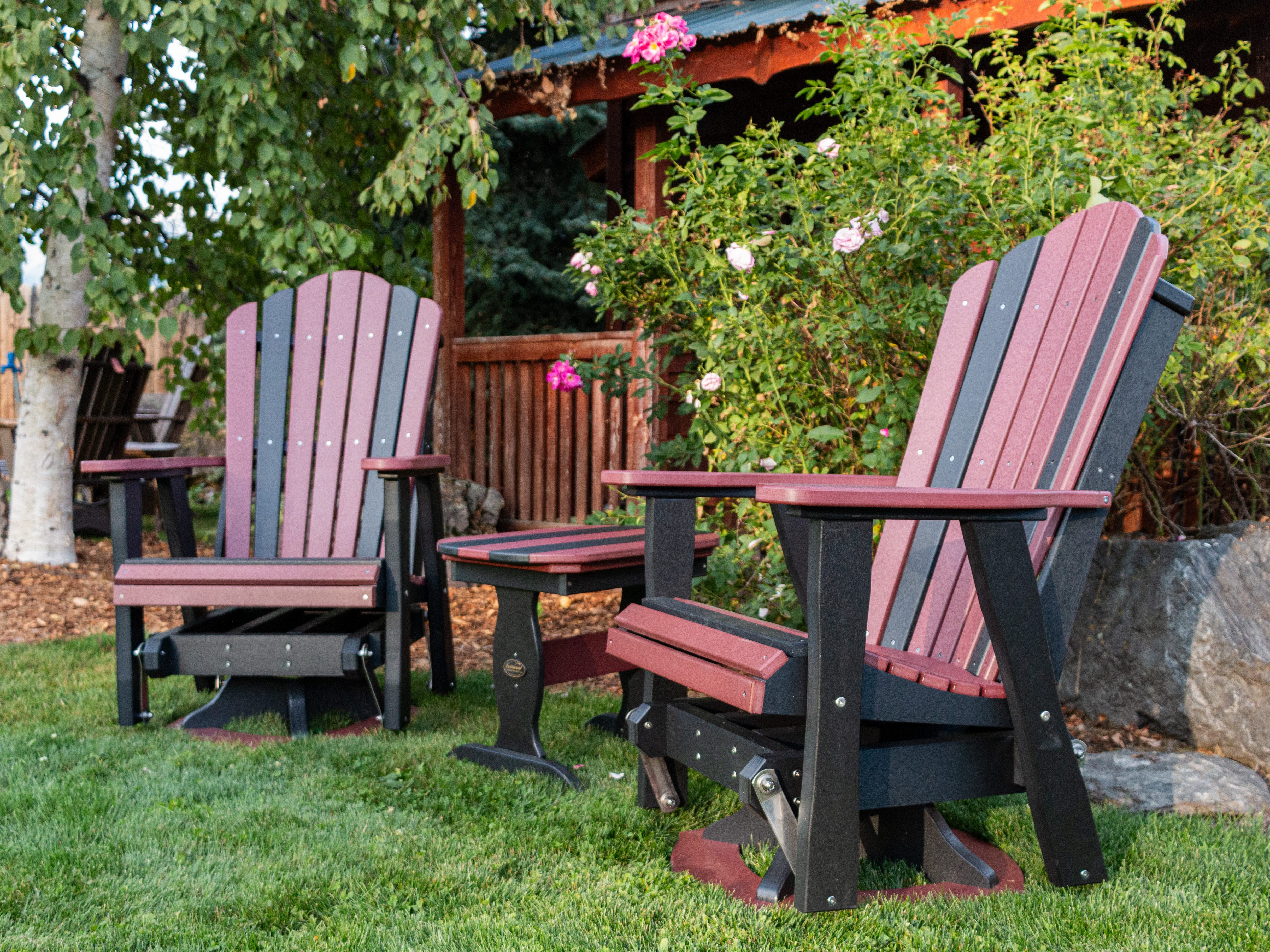 High quality weather resistant poly lumber outdoor furniture.