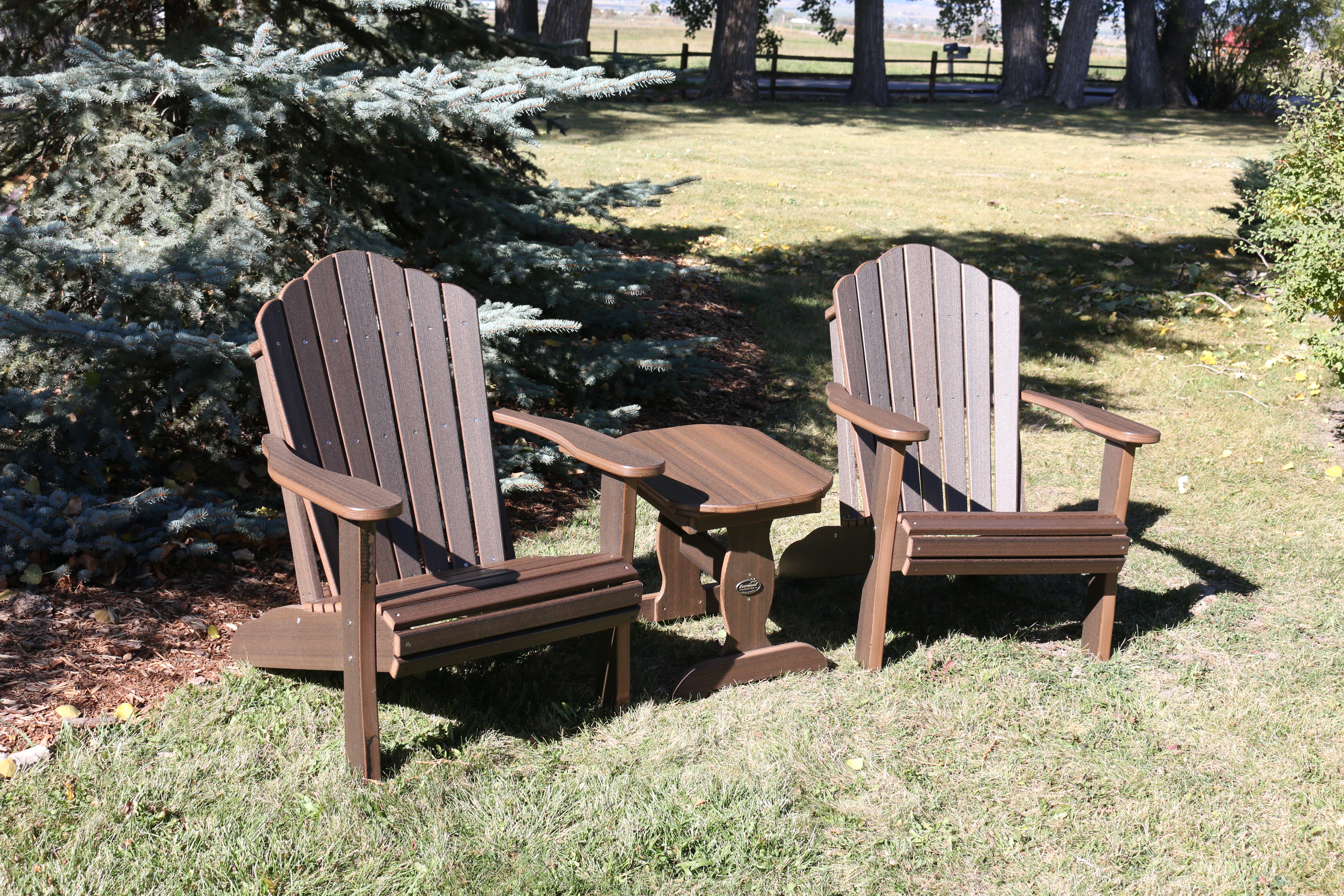 High quality weather resistant poly lumber outdoor furniture.