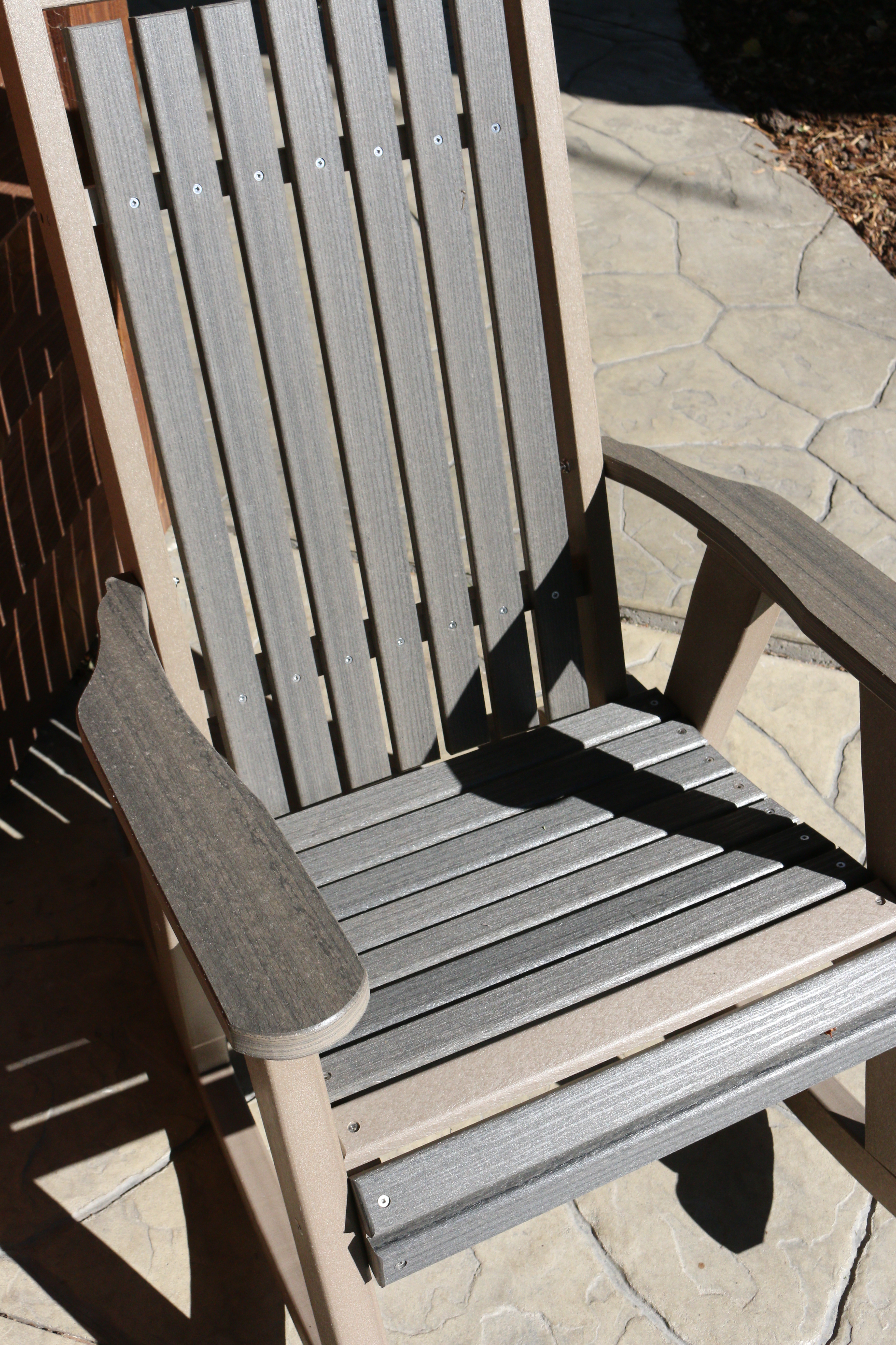 High quality weather resistant poly lumber outdoor furniture.